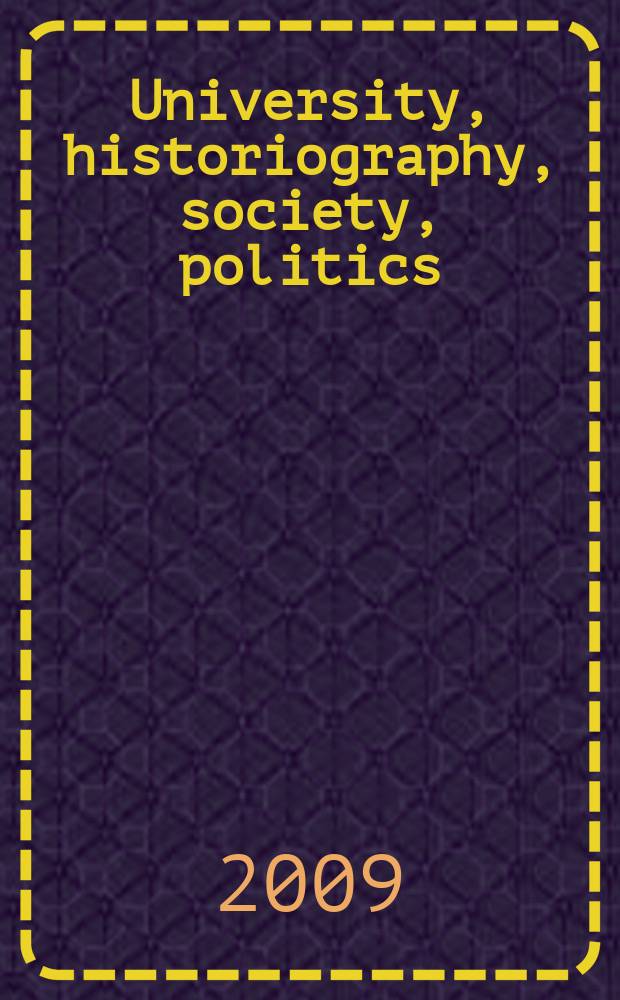 University, historiography, society, politics : selected studies of Jan Havr&aacute;nek = Университеты, историография, общество, политика