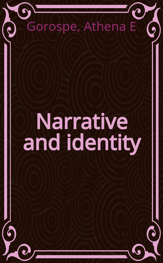 Narrative and identity : an ethical reading of Exodus 4 = Повествование и идентичность