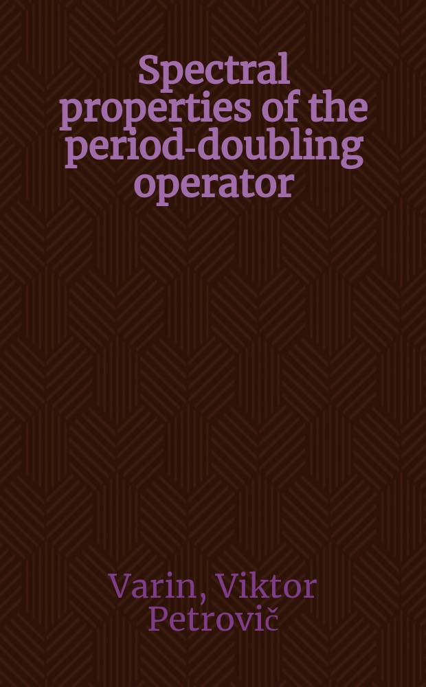 Spectral properties of the period-doubling operator