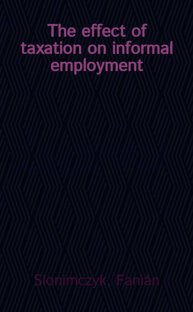 The effect of taxation on informal employment: evidence from the Russian flat reform = Влияние налогообложения на занятость населения