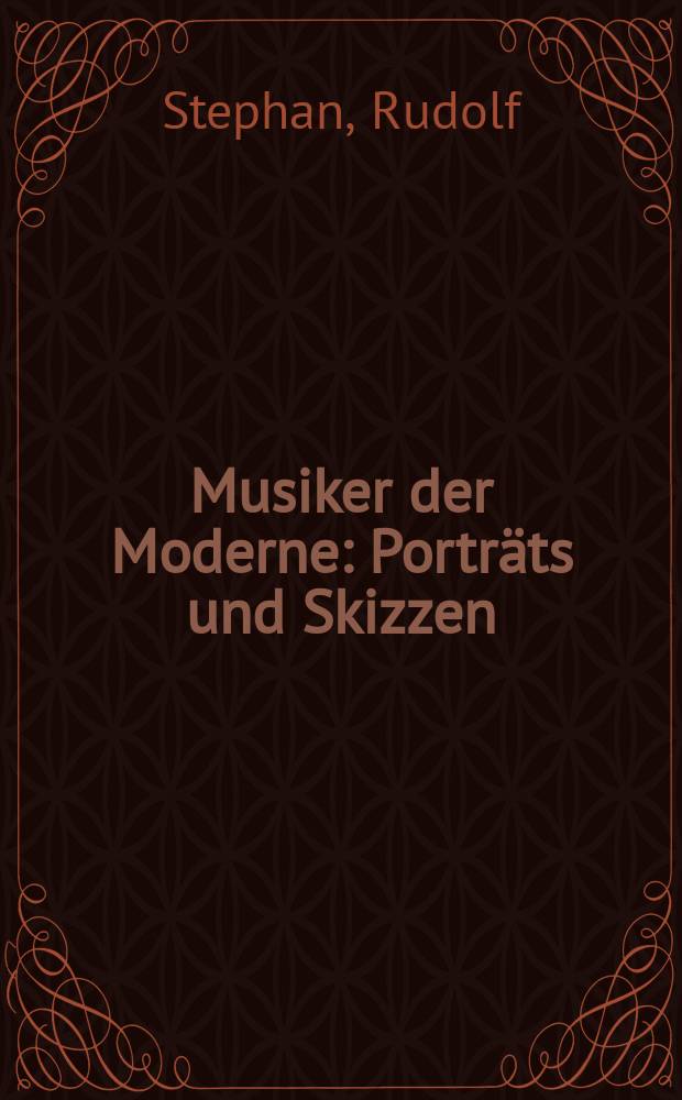 Musiker der Moderne : Porträts und Skizzen = Музыканты современности:портреты и зарисовки
