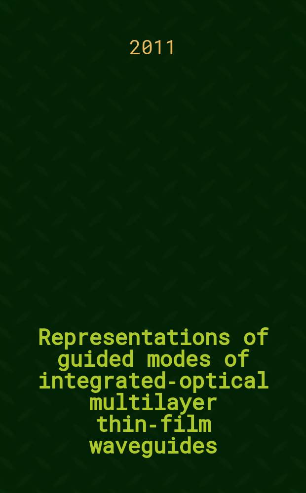 Representations of guided modes of integrated-optical multilayer thin-film waveguides