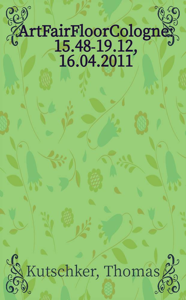 ArtFairFloorCologne : 15.48-19.12, 16.04.2011; shot with an iPhone while walking through : an album = Сфотографированный на iPhone пол художественной выставки в Кельне во время прогулки по нему
