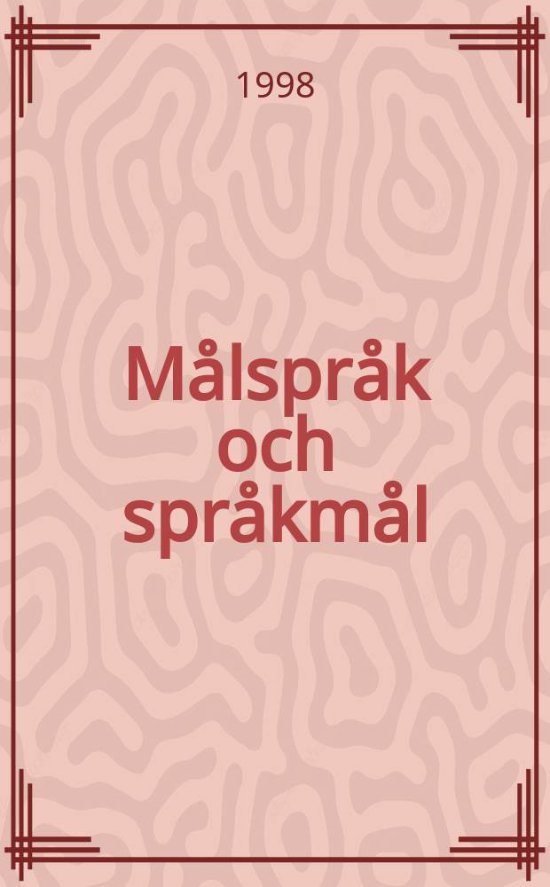 Målspråk och språkmål : festskrift till Eie Ericsson = Символы языка и язык символов