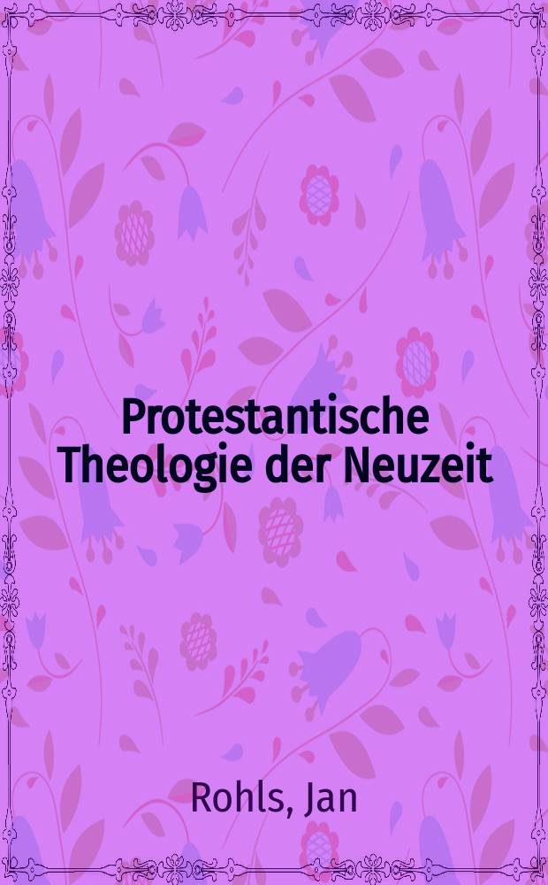 Protestantische Theologie der Neuzeit = Протестантская теология современности