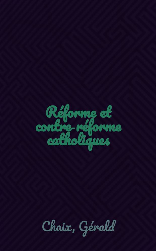 Réforme et contre-réforme catholiques : recherches sur la Chartreuse de Cologne au XVIe siècle : thèse .. = Ремормация и Контрреформация