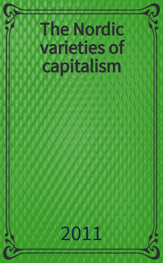 The Nordic varieties of capitalism = Северный капитализм