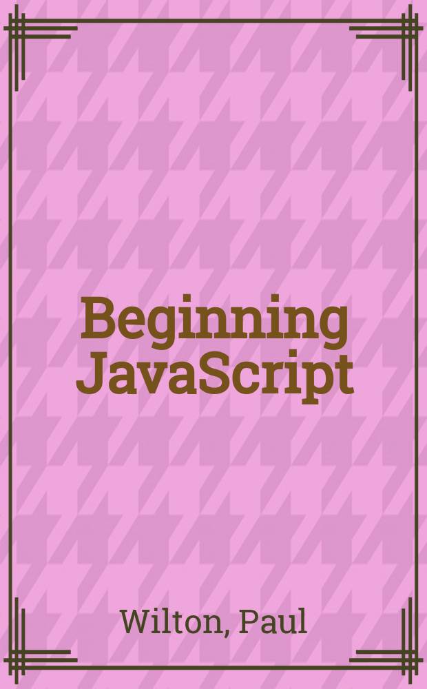 Beginning JavaScript