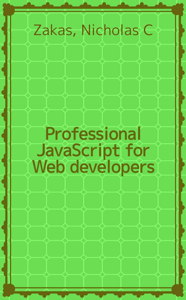 Professional JavaScript for Web developers