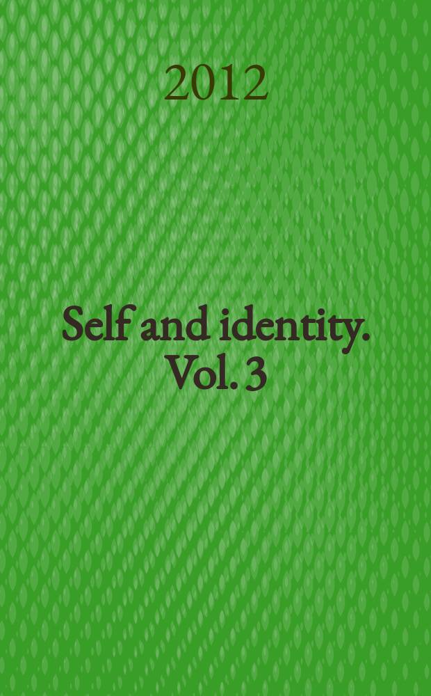 Self and identity. Vol. 3 : The interpersonal self
