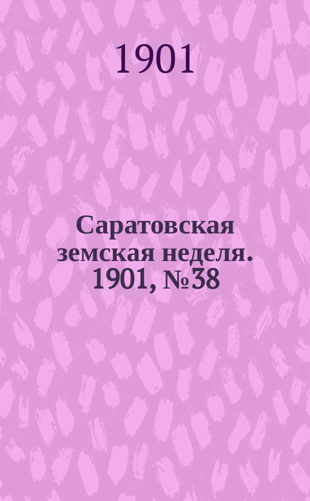 Саратовская земская неделя. 1901, №38