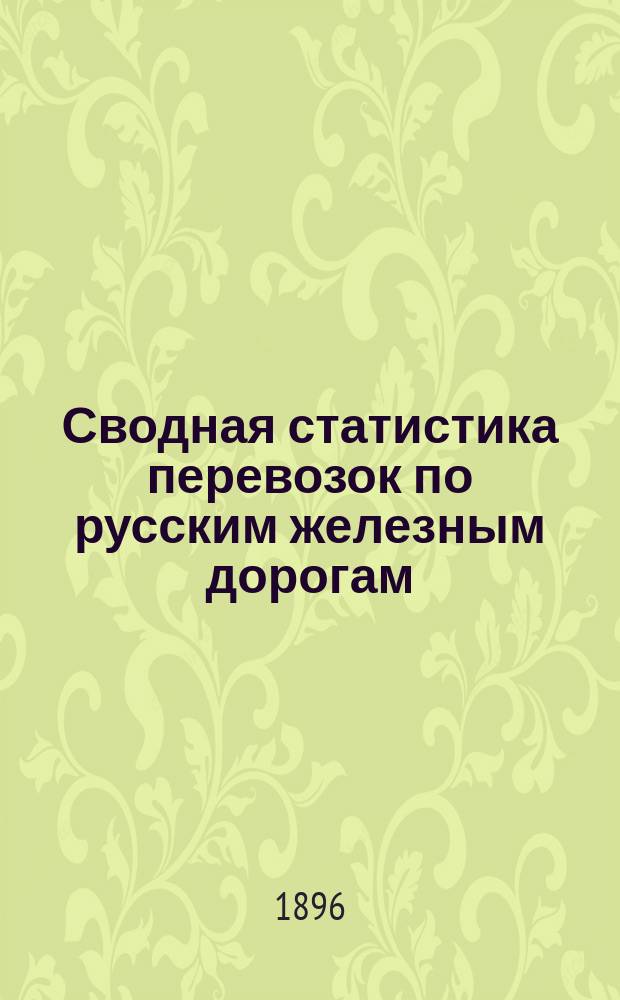Сводная статистика перевозок по русским железным дорогам : Изд. деп. ж.-д. дел М-ва финансов. 1894, Вып.23 : Лен, кудель и льняная пакля. (Группа 54-я ...)