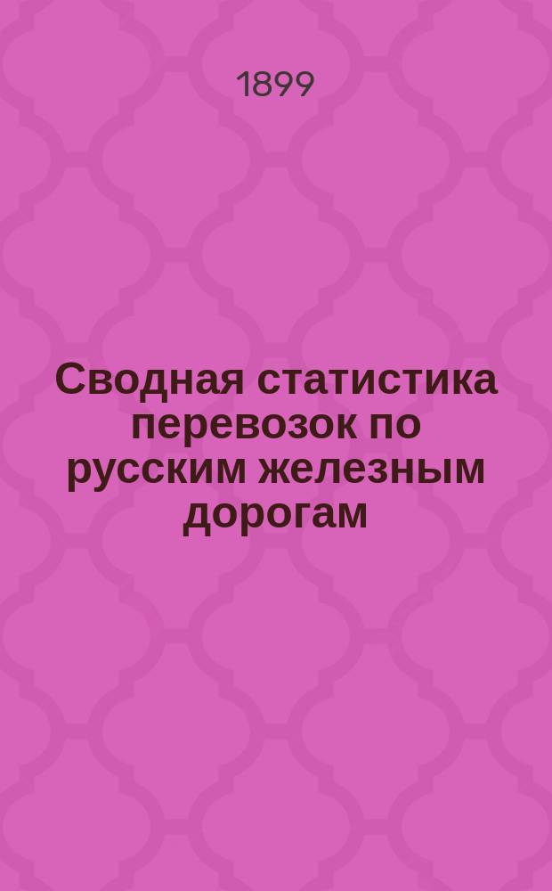 Сводная статистика перевозок по русским железным дорогам : Изд. деп. ж.-д. дел М-ва финансов. 1897, Вып.60 : Москательный и аптекарский товары, краски, красильные вещества и химические составы. (Группа 66-я ...)