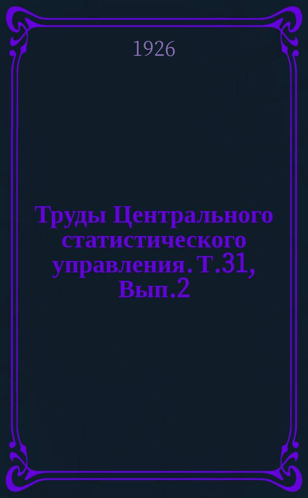 Труды Центрального статистического управления. Т.31, Вып.2 : Крестьянские бюджеты 1922/23 г. и 1923/24 г.