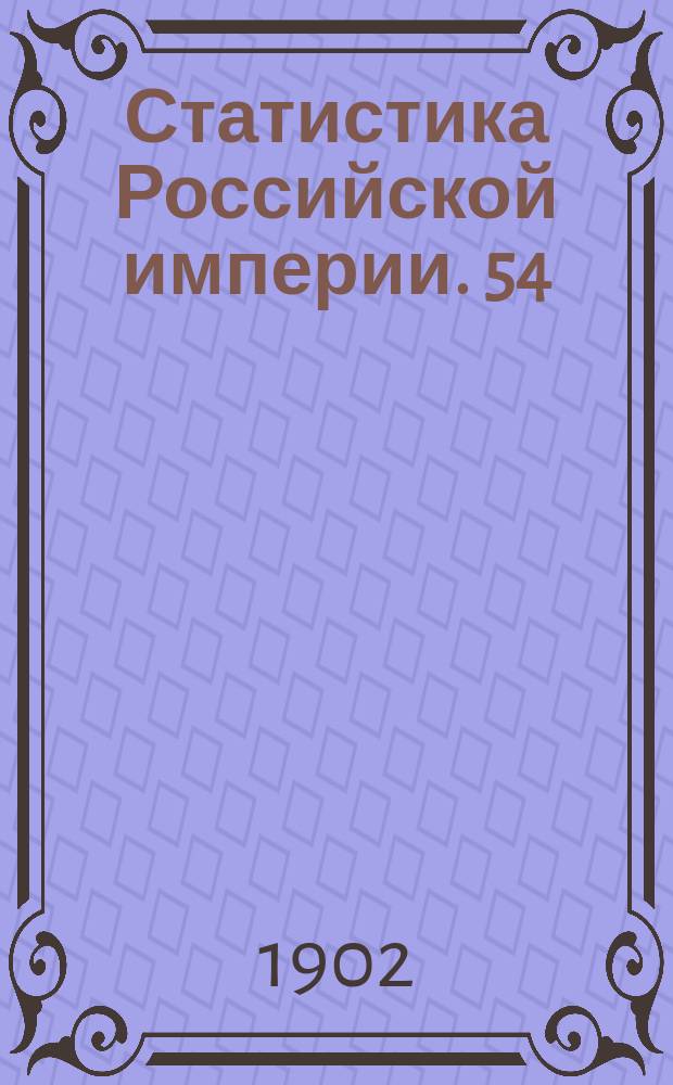 Статистика Российской империи. 54 : Урожай 1902 года. 1