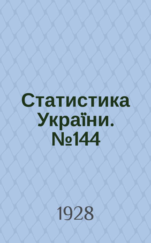 Статистика Украïни. №144 : Праця в промислових закладах Украïни в 1927 роцi