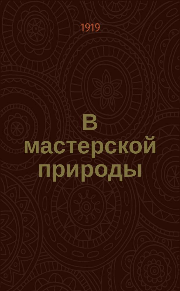 В мастерской природы : Ежемес. журн