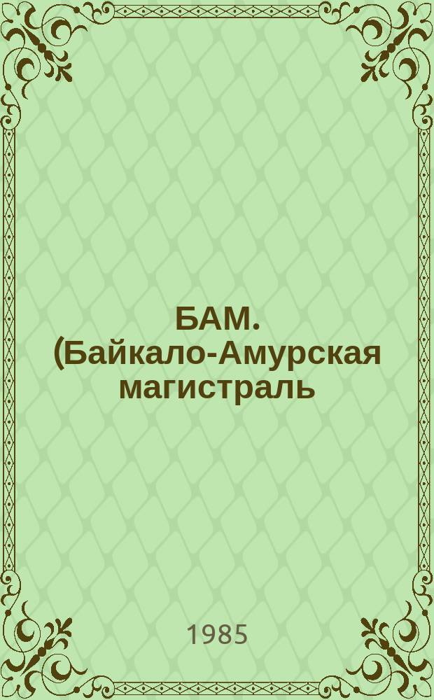 БАМ. (Байкало-Амурская магистраль) : Панорама всенародной стройки. Вып.11 : 1984