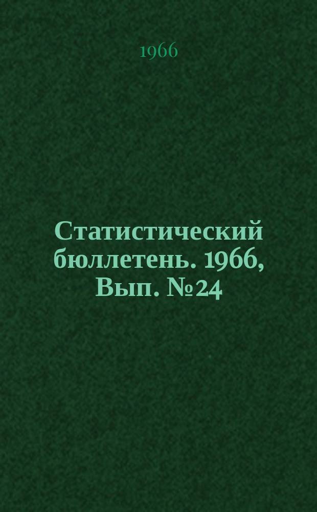 Статистический бюллетень. 1966, Вып.№24(598) : (Торговля за апрель 1966 года)