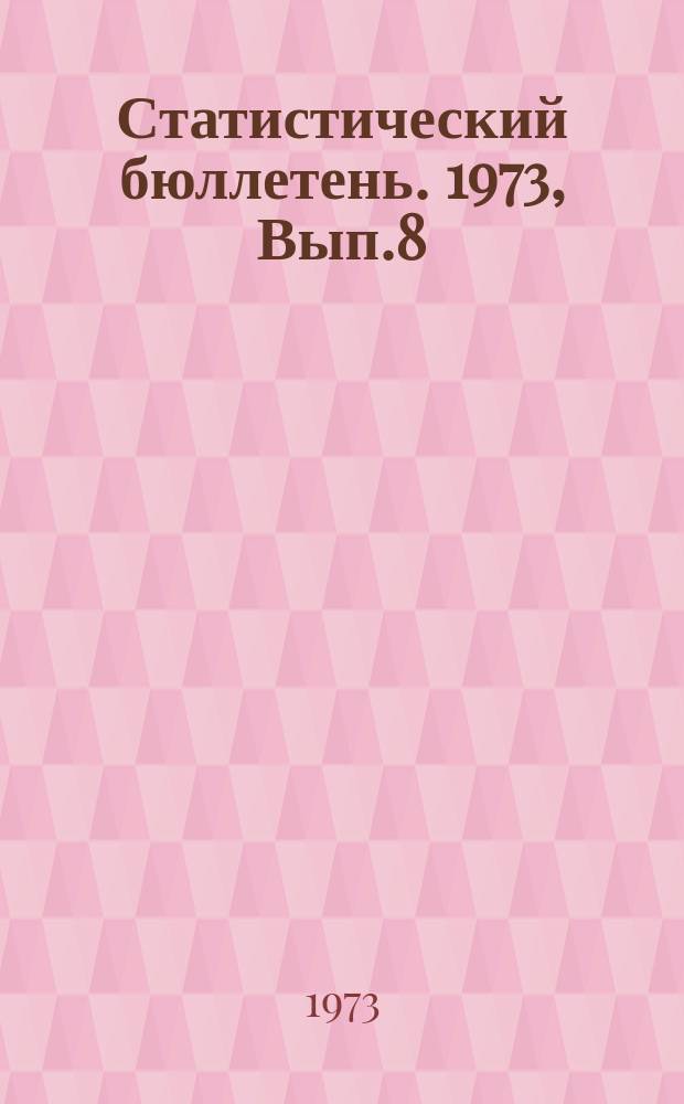 Статистический бюллетень. 1973, Вып.8(926) : Наличие осушенных земель и их сельскохозяйственное использование на 1 ноября 1972 года