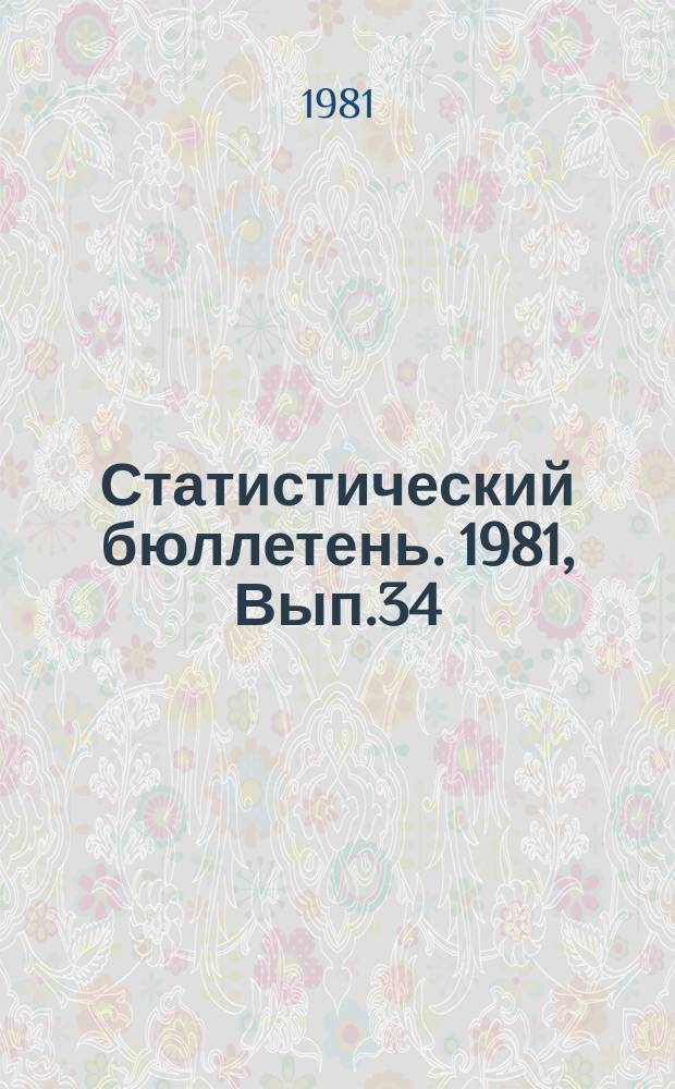 Статистический бюллетень. 1981, Вып.34(1409) : Культура и искусство Литовской ССР в 1980 году