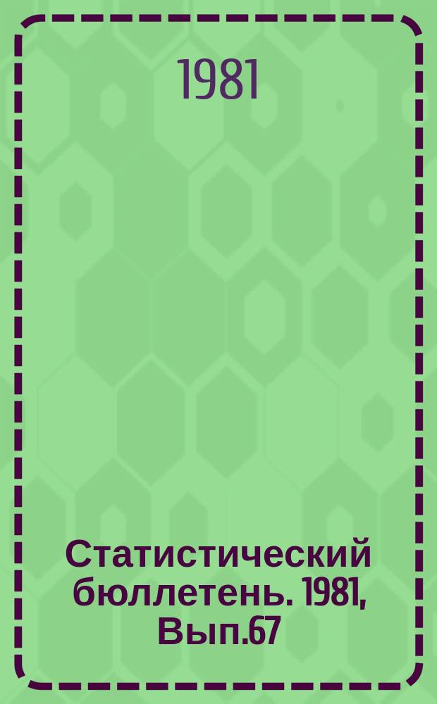 Статистический бюллетень. 1981, Вып.67(1442) : Бюджеты рабочих, служащих и колхозников в 1975 – 1980 г.г.