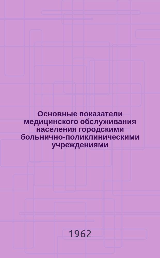 Основные показатели медицинского обслуживания населения городскими больнично-поликлиническими учреждениями