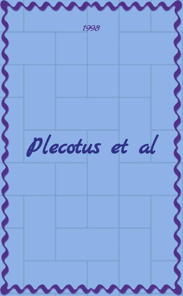 Plecotus et al