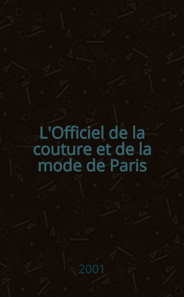 L'Officiel de la couture et de la mode de Paris : Журн. париж. кутюрье Рус. изд. №24