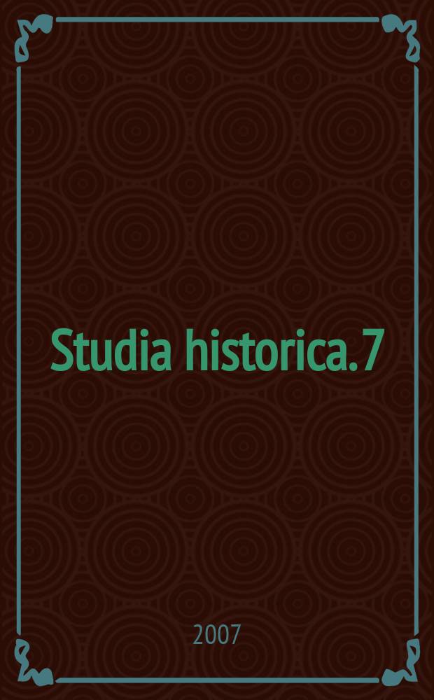 Studia historica. 7