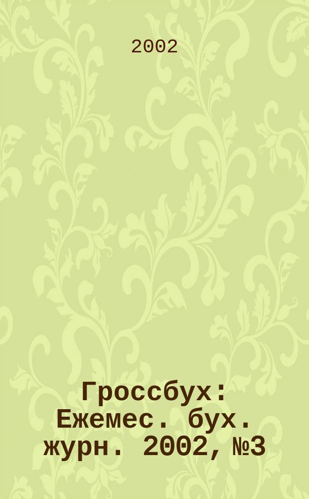 Гроссбух : Ежемес. бух. журн. 2002, №3