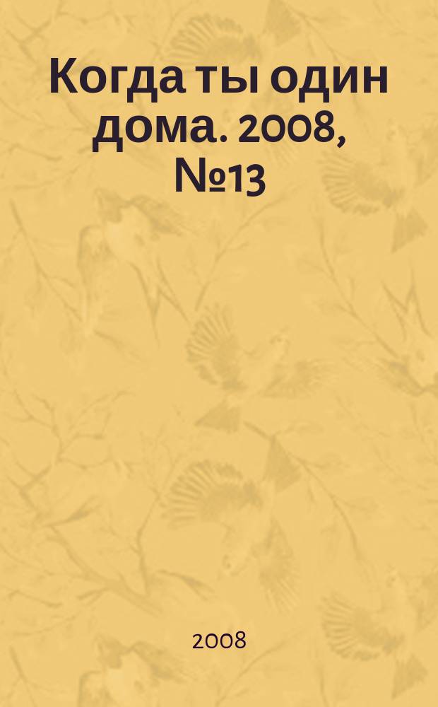 Когда ты один дома. 2008, № 13 (163)