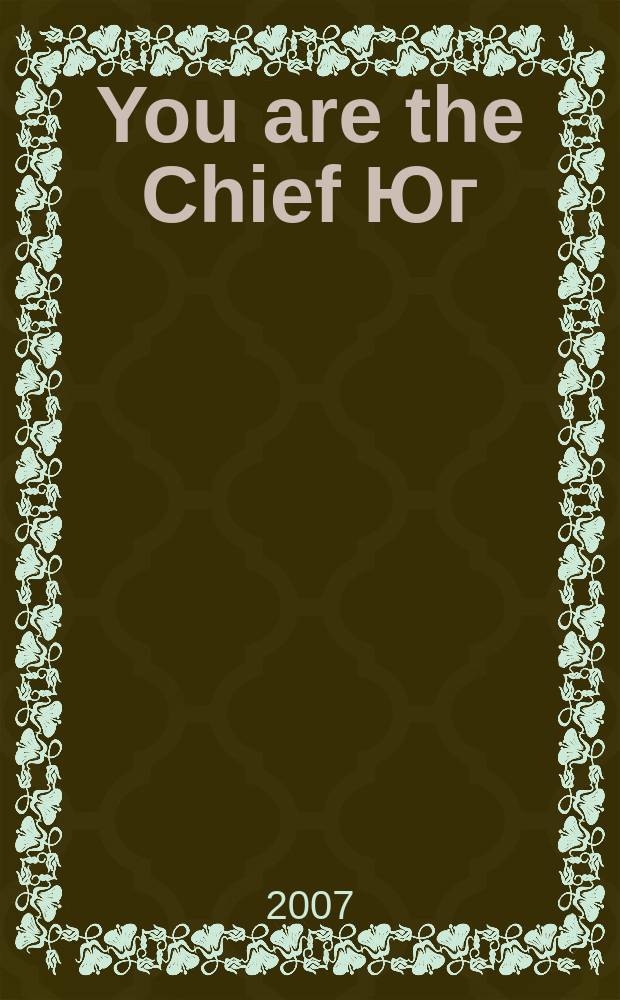 You are the Chief Юг : опыт профессионального управления