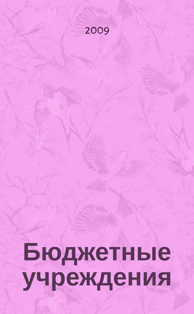 Бюджетные учреждения: ревизии и проверки финансово-хозяйственной деятельности : журнал приложение к журналу "Бюджетные организации: бухгалтерский учет и налогообложение". 2009, № 2