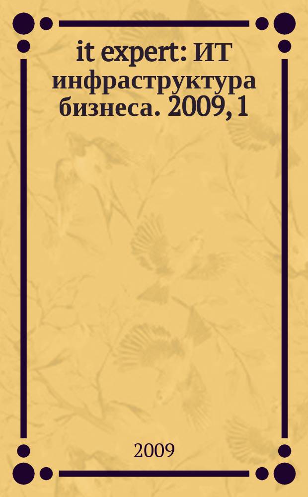 it expert : ИТ инфраструктура бизнеса. 2009, 1 (167)