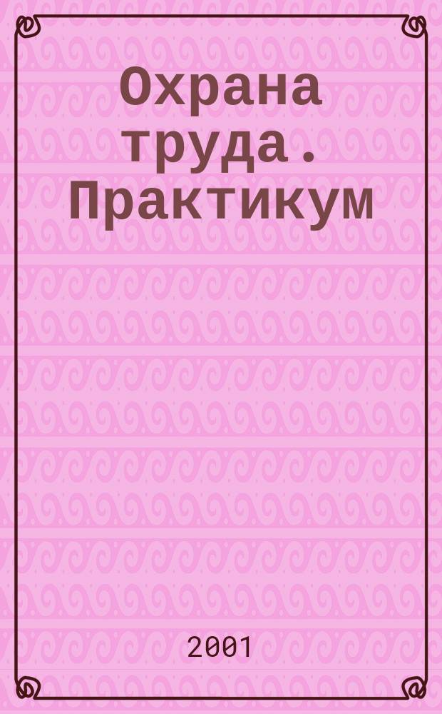 Охрана труда. Практикум : Анализ. несчаст. случаев на пр-ве Лекторий по прогр. обучения Прил. к журн. "Охрана труда и социальное страхование". 2001, 1