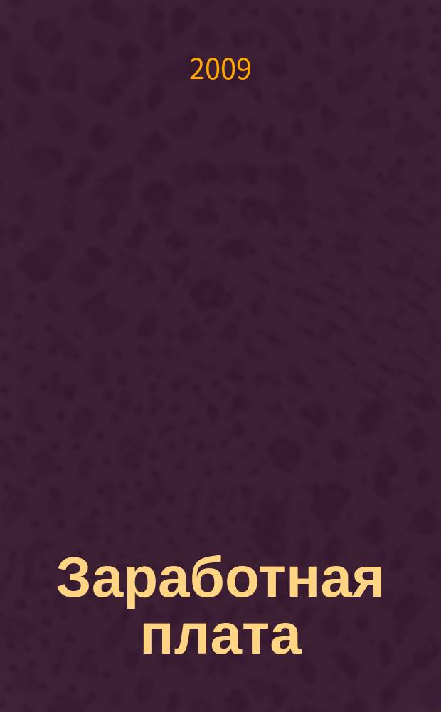 Заработная плата : Расчеты. Учет. Налоги Ежемес. журн. 2009, № 6 (101)