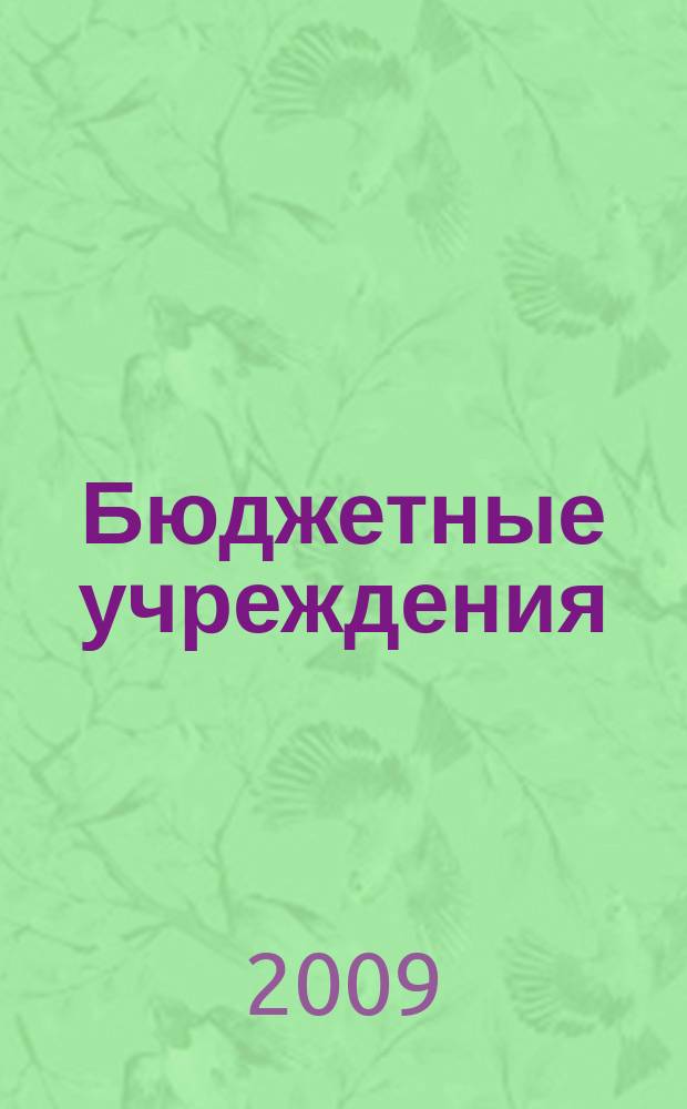 Бюджетные учреждения: ревизии и проверки финансово-хозяйственной деятельности : журнал приложение к журналу "Бюджетные организации: бухгалтерский учет и налогообложение". 2009, № 6