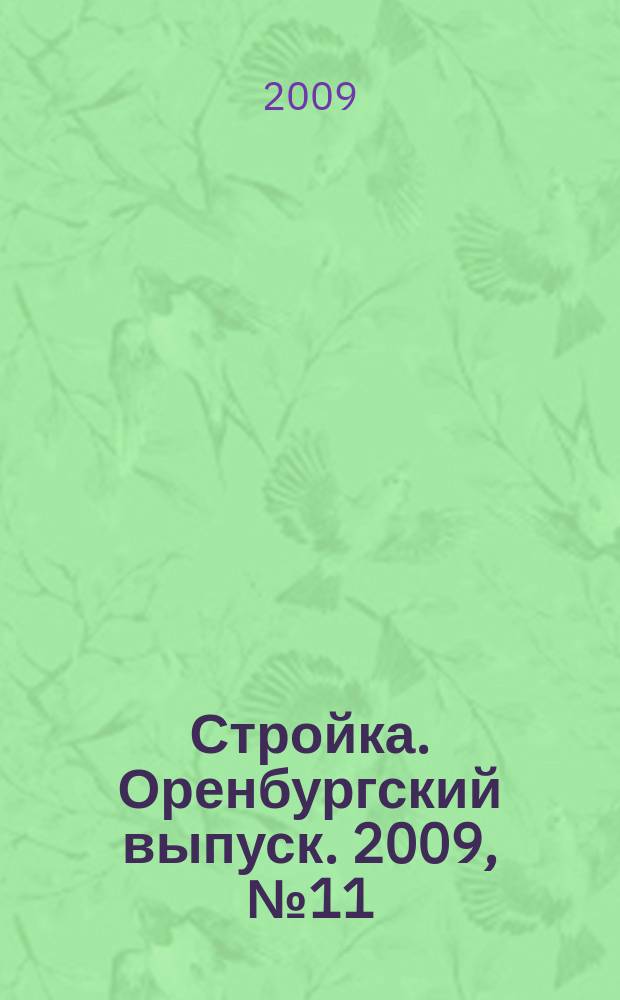 Стройка. Оренбургский выпуск. 2009, № 11 (189)