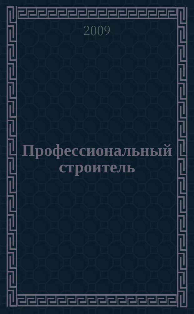 Профессиональный строитель : тверской рекламно-информационный журнал. 2009, № 45 (88)
