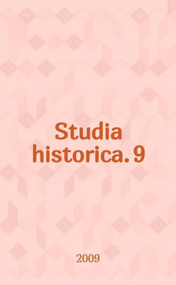 Studia historica. 9