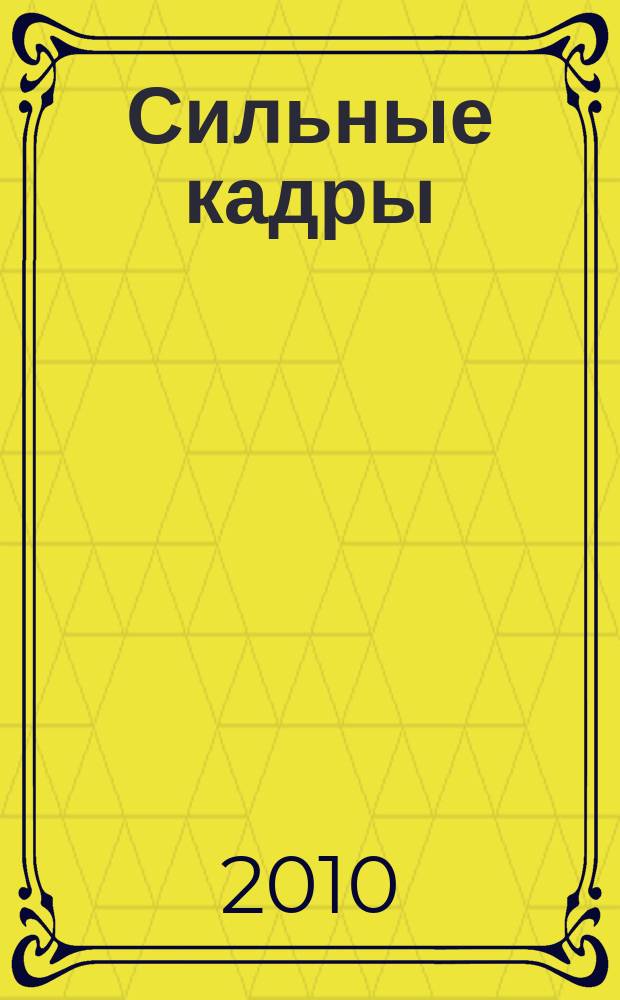 Сильные кадры : журнал для деловых, активных и целеустремленных. 2010, № 6 (32)