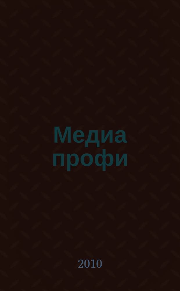 Медиа профи : сообщество, команда, мастерство стань лидером российского вещания. 2010, № 10 (33)