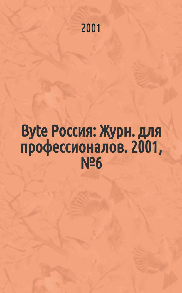 Byte Россия : Журн. для профессионалов. 2001, № 6 (34)