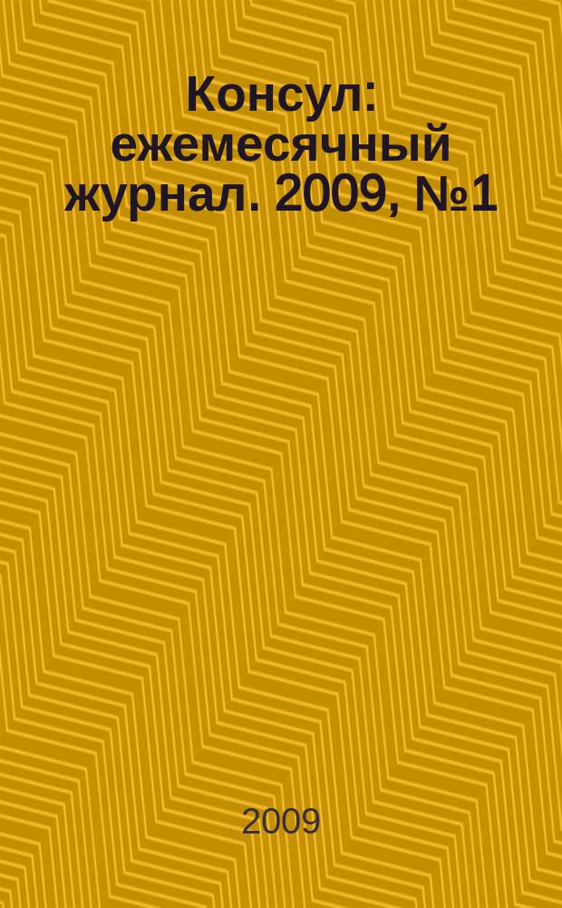 Консул : ежемесячный журнал. 2009, № 1 (16)