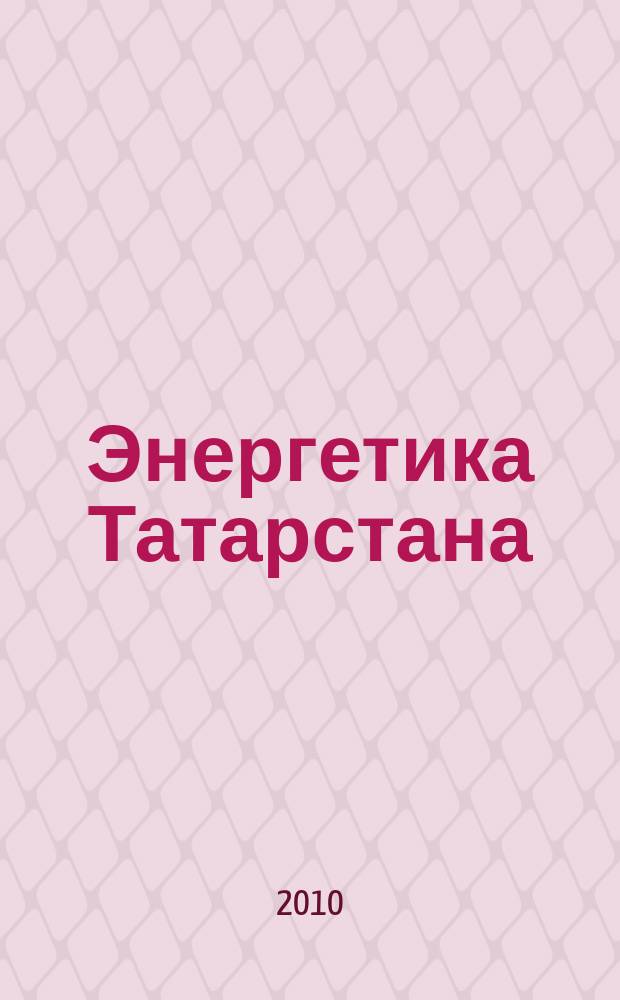 Энергетика Татарстана : журнал для руководителей и специалистов. 2010, № 4 (20)