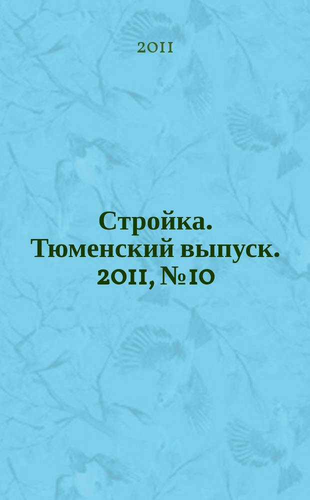 Стройка. Тюменский выпуск. 2011, № 10 (322)