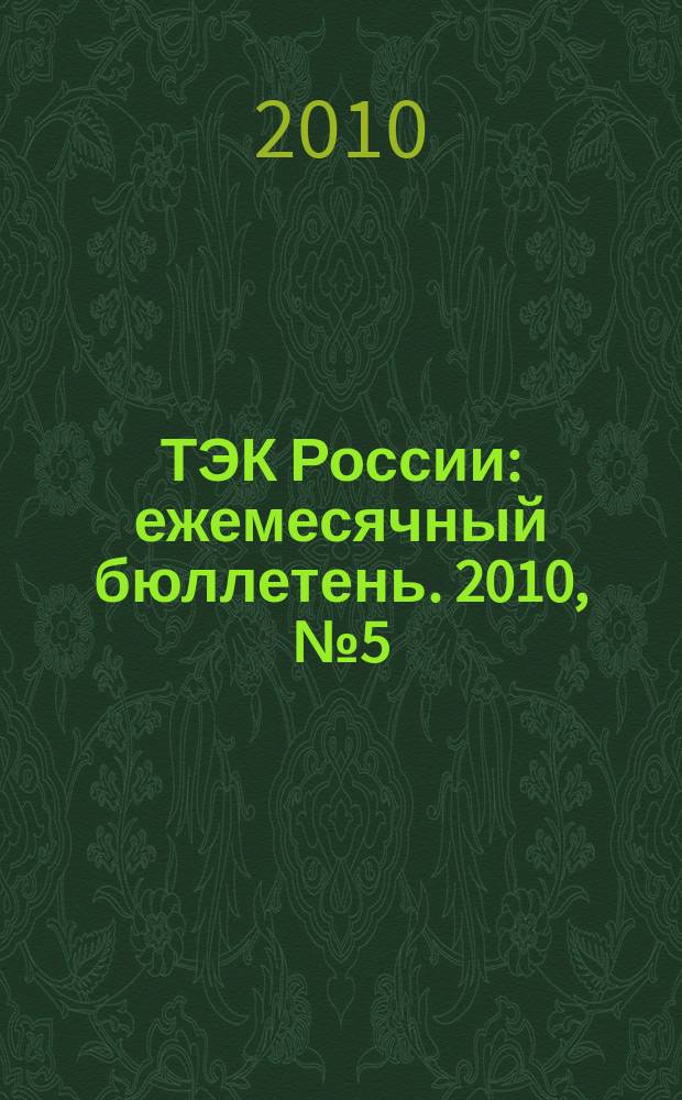 ТЭК России : ежемесячный бюллетень. 2010, № 5 (101)