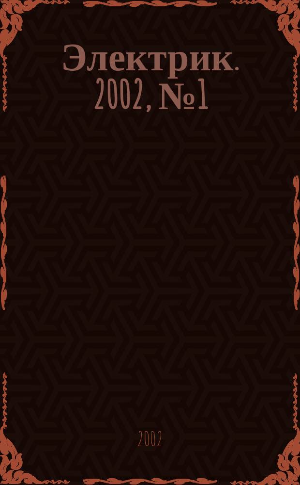 Электрик. 2002, № 1 (25)