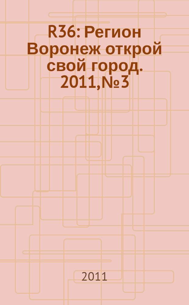 R36 : Регион Воронеж открой свой город. 2011, № 3